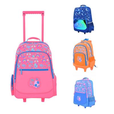 China Waterproof Custom Pink Girls School Bag Backpacks Trolley Kids School Bags For Girls for sale