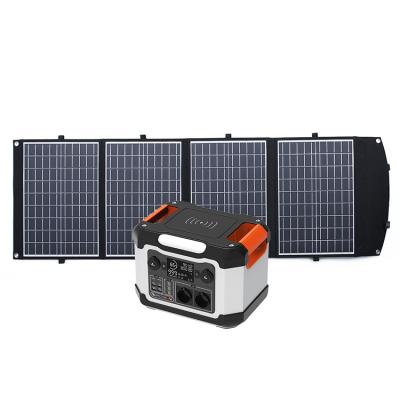 China Portable Solar Power System 1200W Power Station Fast Charging Wireless Charging Bank With 120W Solar Panel for sale