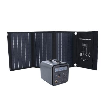 China AC USB DC OEM Power Station Wireless Charging Multifunction Solar Panel Set 500W Solar Power Bank Charger for sale