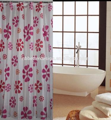 China 1pc Viable Plastic Peva Shower Curtain with Sakura Pattern for sale