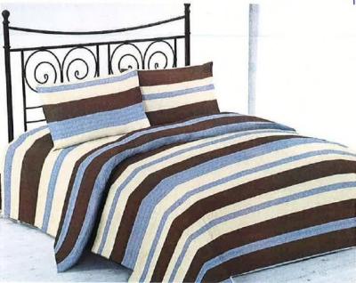 China Disposable Modern Style 70gsm Quilting Microfiber Polyester Printed Bed Sheet Set With Stripe Design for sale