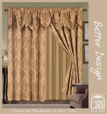 China Blackout 2017 New Design Luxury Modern Valance Curtains For Living Room In Cheap Price for sale