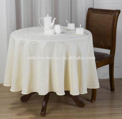 China Cheap Waterproof Jacquard Damask Polyester Tablecloth Sheet Design for sale