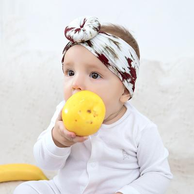 China Wholesale European and American Style LRTOU New 2021 Children Fashion Soft Headwrap Hair Accessories Wide Elastic Tie Dye Baby Turban Headband for sale