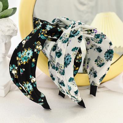 China Wholesale Fashion LRTOU Korean Women Design New Fashion Headband Hair Accessories Twisted Flower Cross Headband for sale