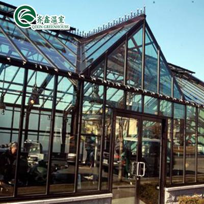 China Automatic Controlling Box 25-Year Galvanized Steel Structure for Large Glass Greenhouse for sale