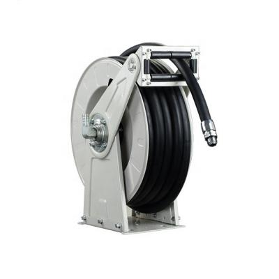 China Rewindable Fuel Hose Reel Dispenser 15m 3/4 Inch Spring Rewind Hose Retractable Reel for sale