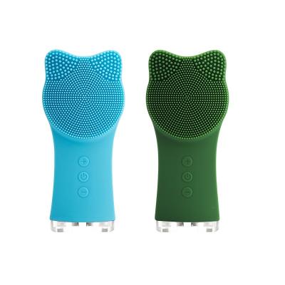 China New Arrival USB Rechargeable Silicone DEEP CLEANSING Face Sweep Deep Cleansing Facial Brush Sonic Vibration Waterproof Beauty Facial Cleaner for sale