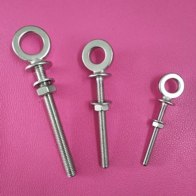 China High quality stainless steel or ss316 stainless steel rigging eye bolt ss304 welded, with gasket and nut for sale