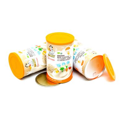 China Eco - Friendly Packaging Food Cylinder Certificate 500g Granola Packaging For Granola Cereal for sale