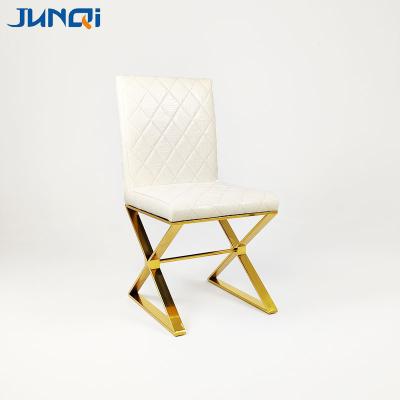 China Slipcovered Junqi factory supplied restaurant chairs and tables for sale restaurant chairs modern luxury metal restaurant chair for sale