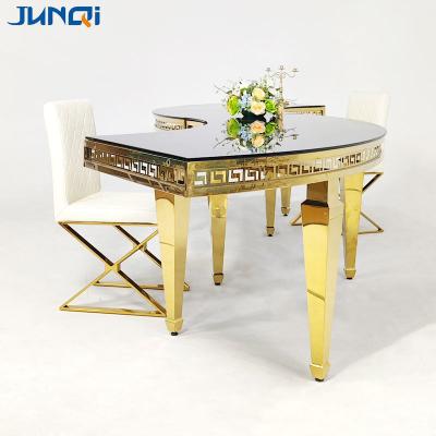 China Slipcovered Junqi factory supplied restaurant dining table and chair restaurant tables and chairs luxury prices for sale