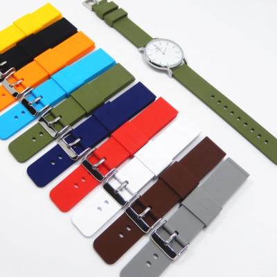 China High Quality 14\16\18\20\22\24mm Silicone Rubber Watch Strap Rubber Removable Pins Watch Strap Accessories for sale