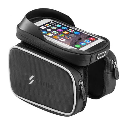 China 6.0 Inch Smartphone Case Bicycle Front Bag Motorcycle Cellphone Cycling Outdoor Recycling Bag for sale