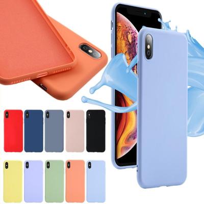 China Outdoor Custom Soft Liquid Silicone Mobile Cover Accessories Bulk Silicone Phone Case for sale