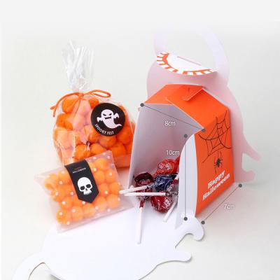 China Gift & Creative Craft Handle Christmas Halloween Gift Box Ghost Paper Bag Candy Box Packing Gift Box Custom for sale