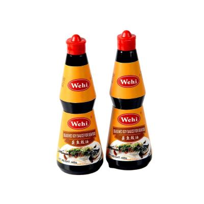 China 480g*12 Bottle SC001 Packaging Halal Meat Seasonings Fish Seafood Hot Soy Sauce for sale