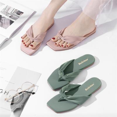 China Wholesale Fashion PU Lady Sticky Shoes Flat Custom Made Breathable Casual Slippers for sale