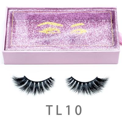 China Natural Fluffy Mink Eyelashes 100% Handmade Reusable False Eyelashes Mink Eyelashes for sale