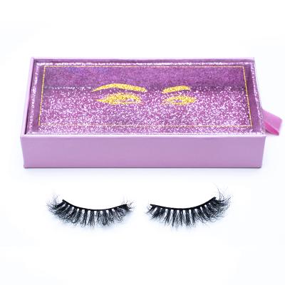 China 2021 Factory Supply Natural Fluffy Eyelashes Private Label Custom Mink Lashes 5D Mink Fur Eyelashes for sale