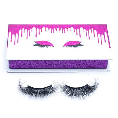 China Hot Selling Fashion Natural Fluffy Design Mink Eyelashes 5D Handmade Fur False Eyelashes for sale