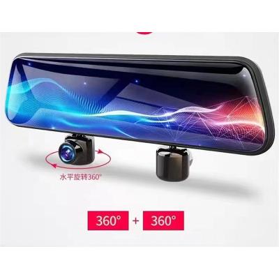 China New Design NIGHT VISION Full Hd 10 Inch Streaming Media 1080P Touch Screen 3 Lens Car Dash Camera Car Boxcar Black VCR for sale