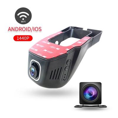 China Dual Dash Cam VCR Vehicle Black Box Dash Lens 1440p Hidden Car Dvr With Wi-Fi A5 for sale