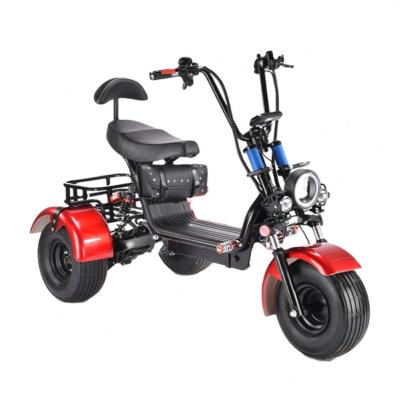 China Lights+basket T58 3 Wheel Led Electric Scooter 3 Wheel Hot Selling Electric Tricycle With Fat Tire Citycoco Free Shipping for sale