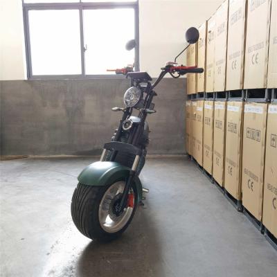 China Citycoco Electric Motorcycle 60V 20Ah Lithium Battery Unisex Fat Wheel 1000W Wide Tire for sale