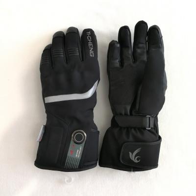 China 2021 fashion new style black color waterproof heating gloves for men for sale