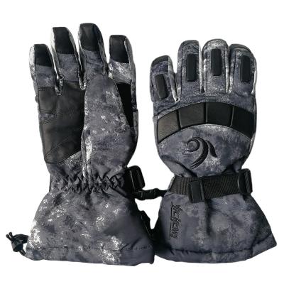 China 2021 new style fashion waterproof leather ski gloves for men for sale