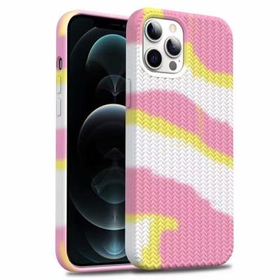 China Anti-drop Newcomers Phone Cases Original Luxury Woven Texture Silicone Case For iPhone 13/12/11 Pro Max Cases New for sale