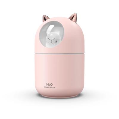 China 7Color Changing Ultrasonic Cool LED Light USB Air Humidifier Fogger Mist Maker With Colorful Lamp Cat Mini Aroma Diffuser Cute for sale