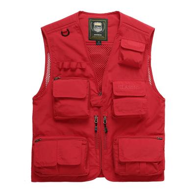 China QUICK DRY High Quality Mens Multi Pockets Vest Work Vest for sale