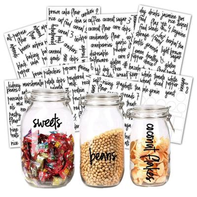 China Minimalist 168pcs Decorative Spice Jar Private Sticker Stickers Bottles Labels Matte Kitchen Pantry Labels For Custom Adhesive Waterproof Bottle Containers for sale