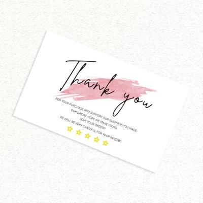 China Greeting Cards / Wedding Business Cards Business Cards 30pcs Pink Coated Paper Business Card Gift Wrapping Appreciation Greeting Thank You For Your Order For Baking Store for sale