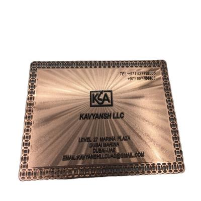 China China Metal Stainless Steel Metal Name Card Customized Business Cards for sale