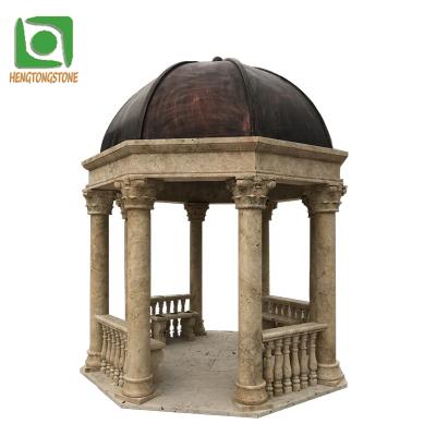 China Large Chinese Natural Carving Stone Modern Marble Gazebos for sale