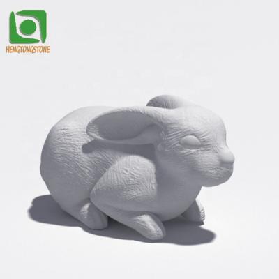 China Small Size Modern Marble Statue Animal Marble Rabbit Sculpture For Sale for sale