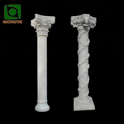 China House Design Solid Cheap Marble Pillars And Columns Marble Column Sculpture for sale