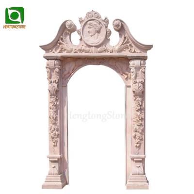 China Modern Hand Carved Figure Face Carved Marble Flowers And Door Frame for sale