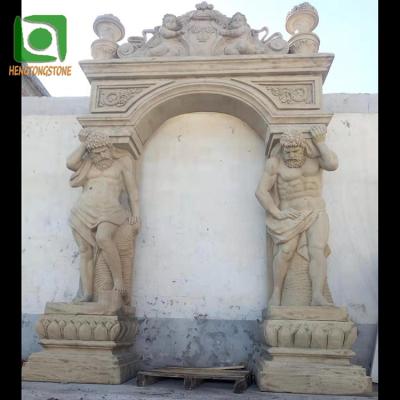 China Beautiful modern white marble door frame sculpture for sale