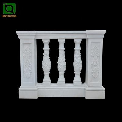 China Balcony Solid Natural Marble Column For Garden for sale