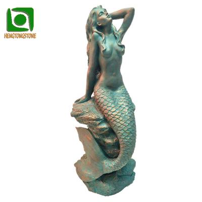 China Life Size Bronze Sculpture Mermaid Statue In America Factory Direct Supply for sale