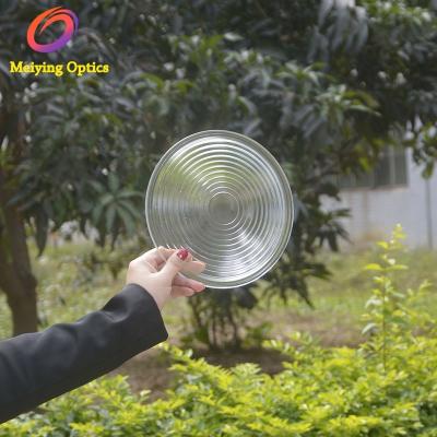 China For Spot Light Diameter 200 Mm Tempered Borosilicate Glass Fresnel Lens For Studio Lamp, LED Stage Light, Spot Light for sale