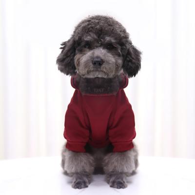 China Custom Fashion Winter Puppy OEM White Dog Hoodie Four Legs Dog Clothes for sale