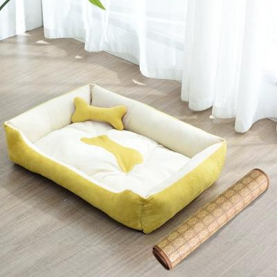 China Bed Cover Factory Directly Wholesale Removeable And Washable Luxory Rectangular Pet Bed for sale