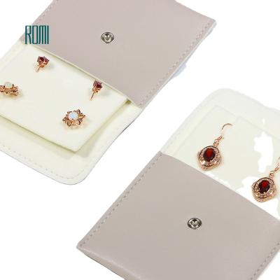 China Jewelry Store Jewelry Pouch With Logo Pu Leather Package For Earrings Wholesale Package for sale