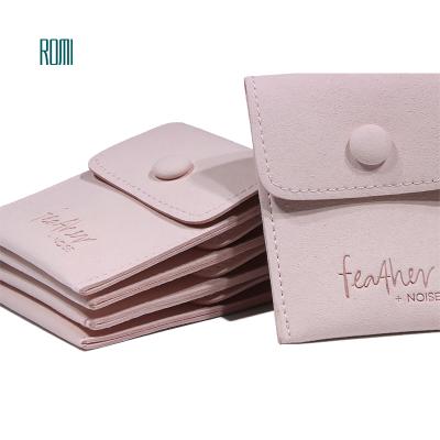 China ROMI Fashion Pink Custom Microfiber Jewelry Storage Pouches Packaging Pouch and Box Jewelry Bag for sale