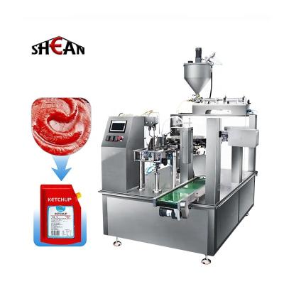 China Food Automatic 1L 5L Cooking Oil Pouch Packaging Machine honey yogurt Tomato Paste sachet premade bag Packing Machines for sale